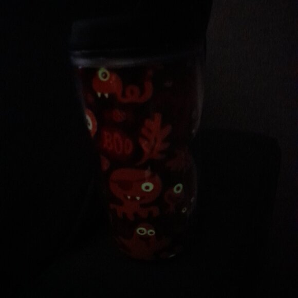 Starbucks Halloween Travel Tumbler "I'm Scary" Glow in the Dark 2006 Child Size - Picture 12 of 13